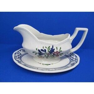 Johnson Brothers Provincial Ironstone England Gravy Boat and Underplate
